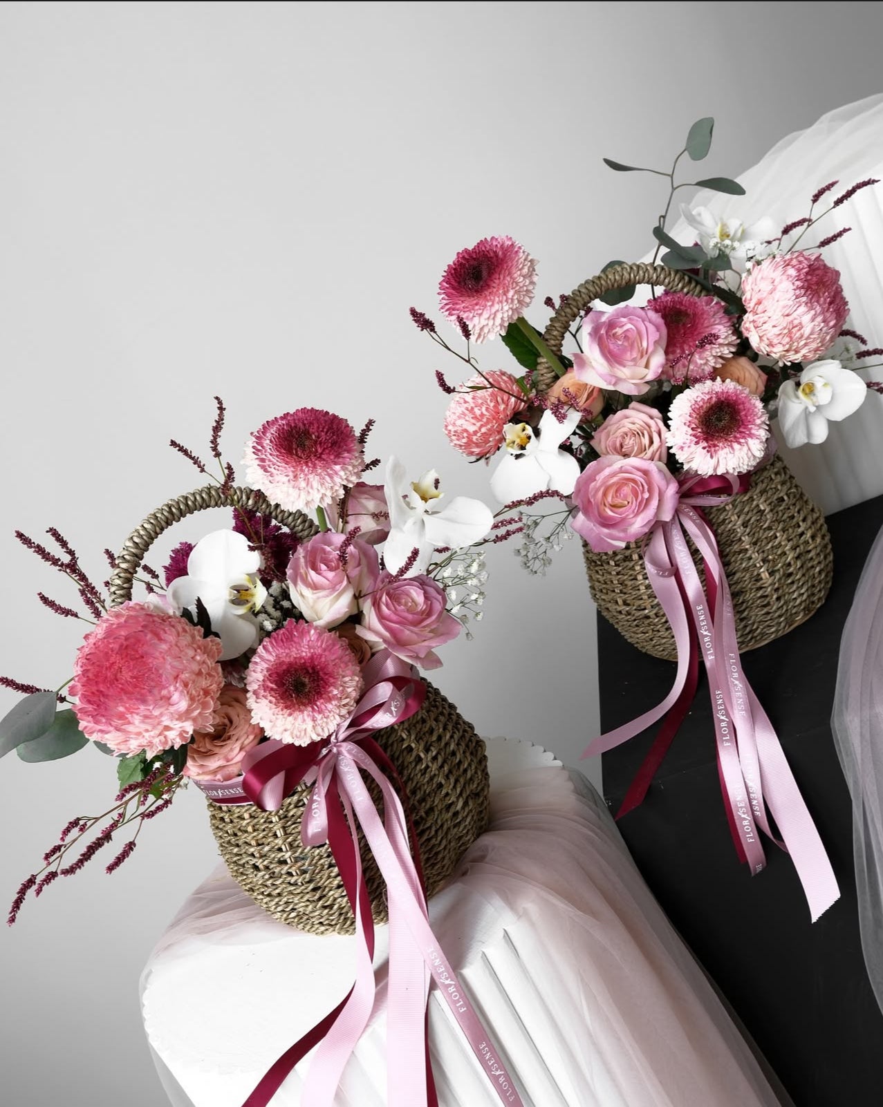 Fresh Flower - Rattan Basket