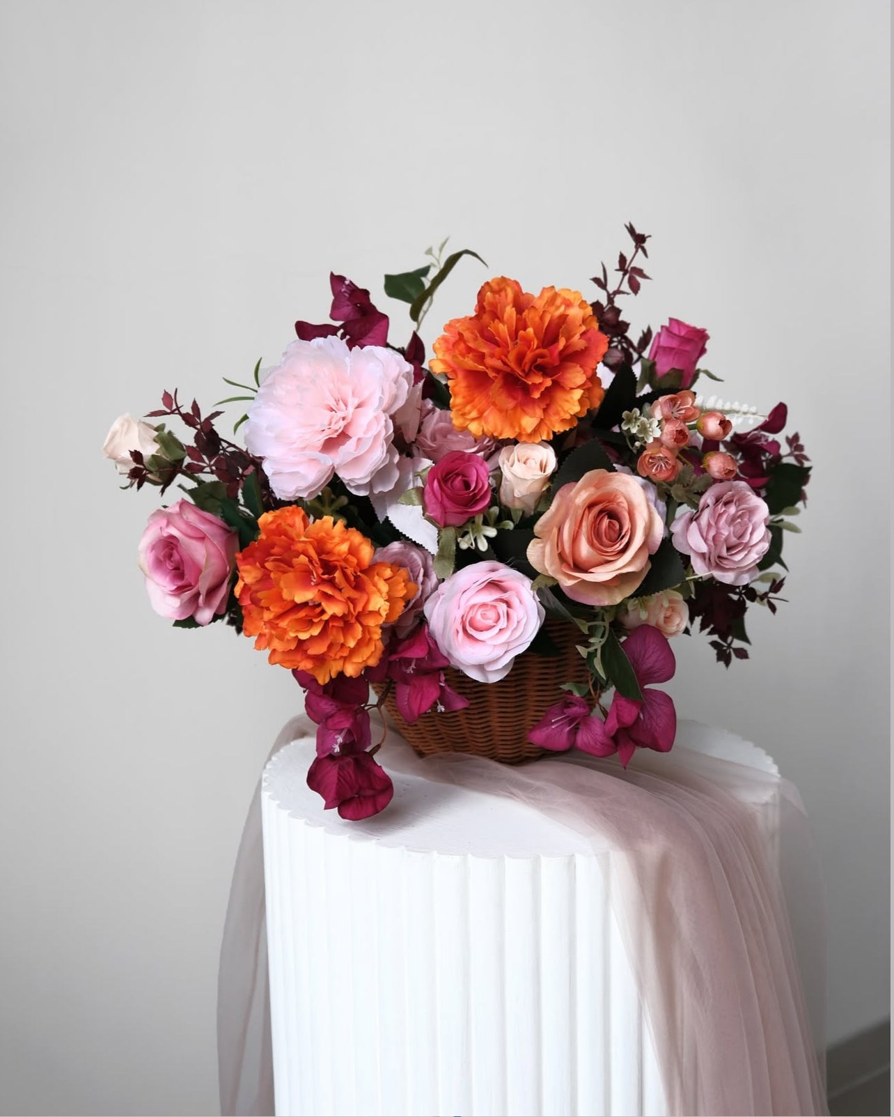 Artificial Flower - Rattan Basket
