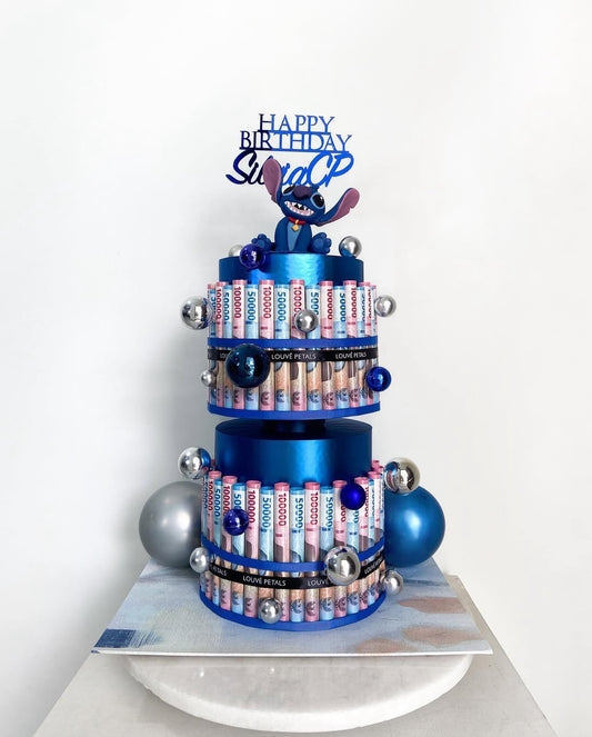 2 Tier Money Cake w/ Figurine