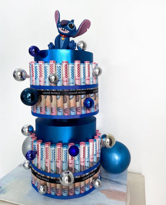 2 Tier Money Cake w/ Figurine