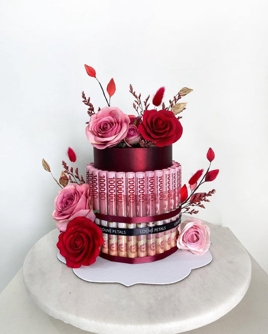 Single Tier Money Cake - Floral Decor (15cm)