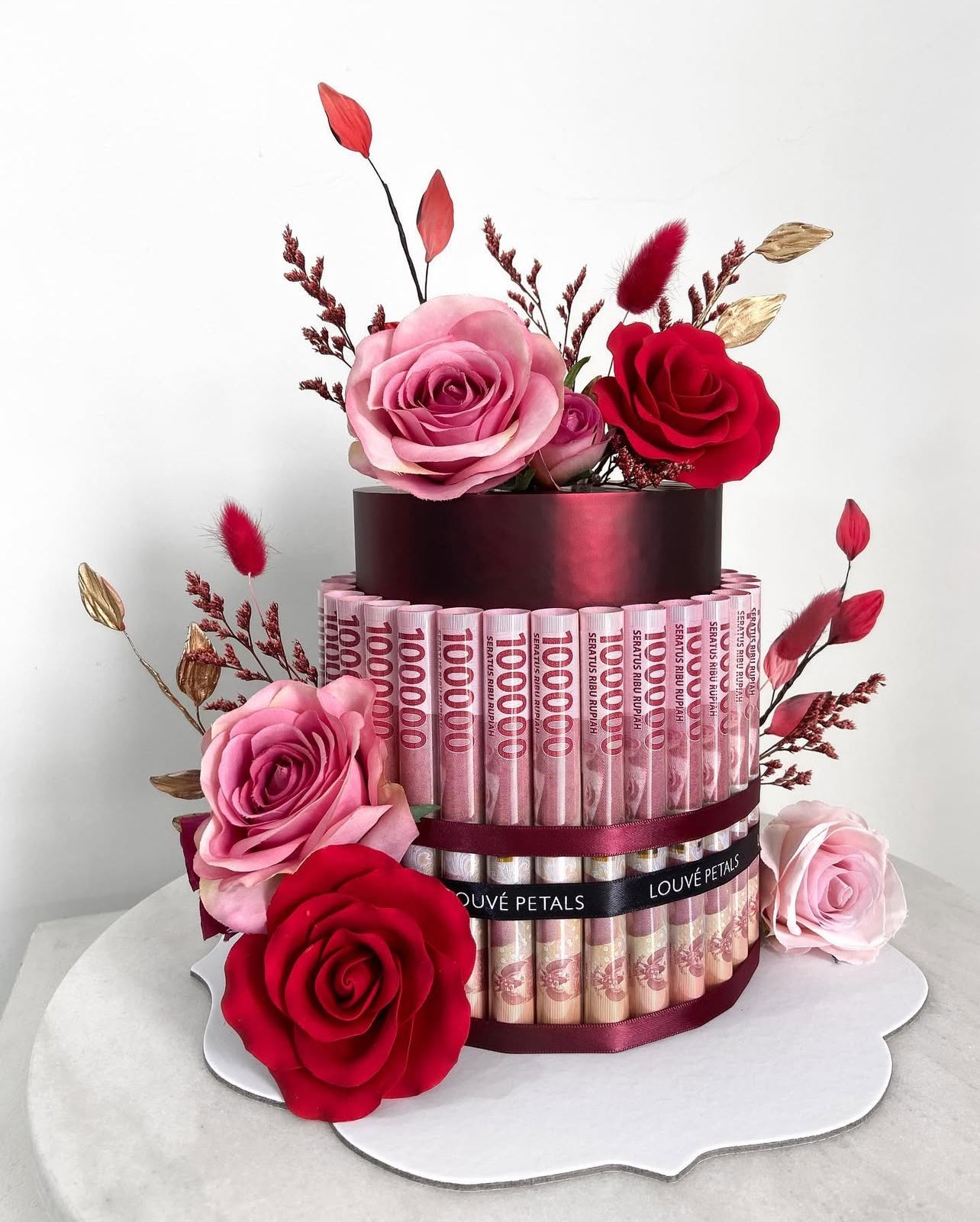 Single Tier Money Cake - Floral Decor (15cm)