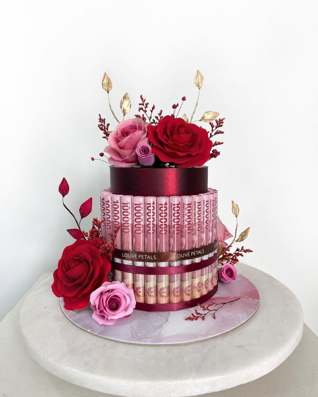 Single Tier Money Cake - Floral Decor (15cm)