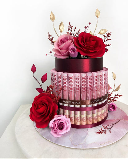 Single Tier Money Cake - Floral Decor (15cm)