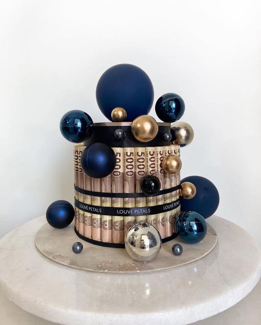 Single Tier Money Cake - Marble Decor (15cm)