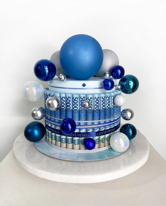 Single Tier Money Cake - Marble Decor (20 cm)