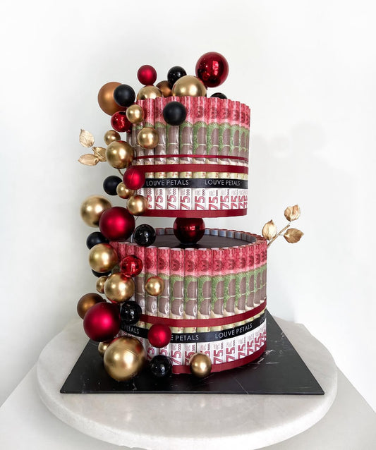 2 Tier Money Cake - Marble Decor (20cm)