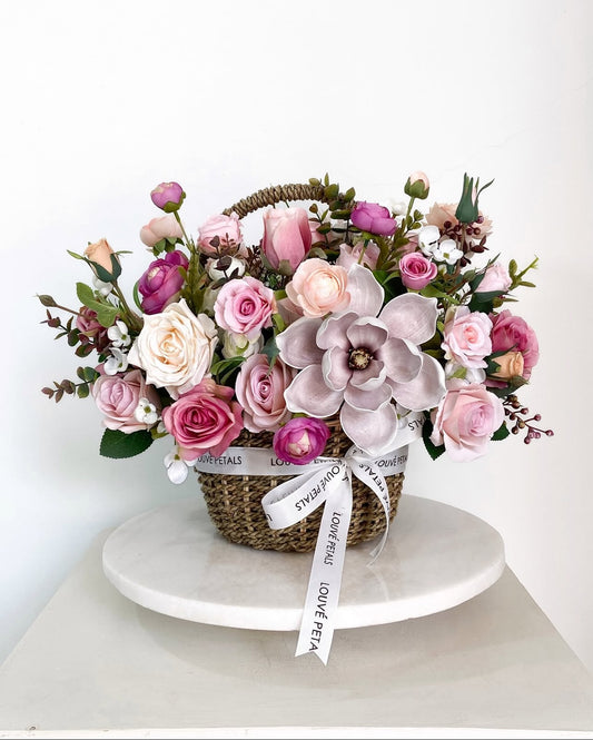 Artificial Flower - Rattan Basket