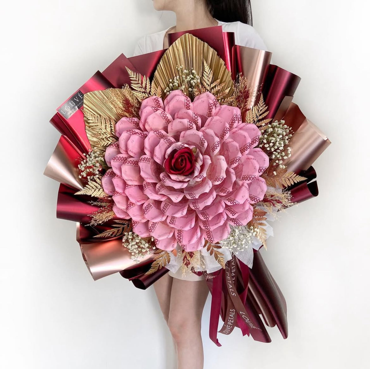 Money Bouquet - The Rosetta Single Rose (Dried Flower)