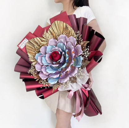 Money Bouquet - The Rosetta Single Rose (Dried Flower)