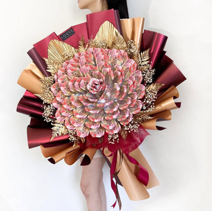 Money Bouquet - The Rosetta Single Rose (Dried Flower)