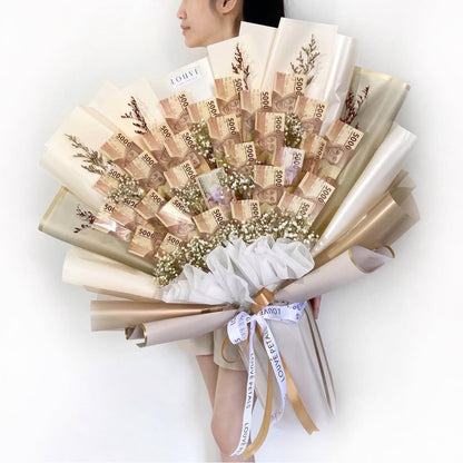 Money Bouquet - The Everbloom (Baby Breath)