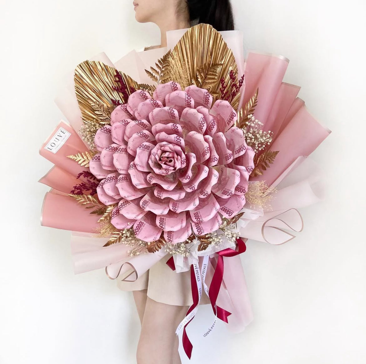 Money Bouquet - The Rosetta Single Rose (Dried Flower)