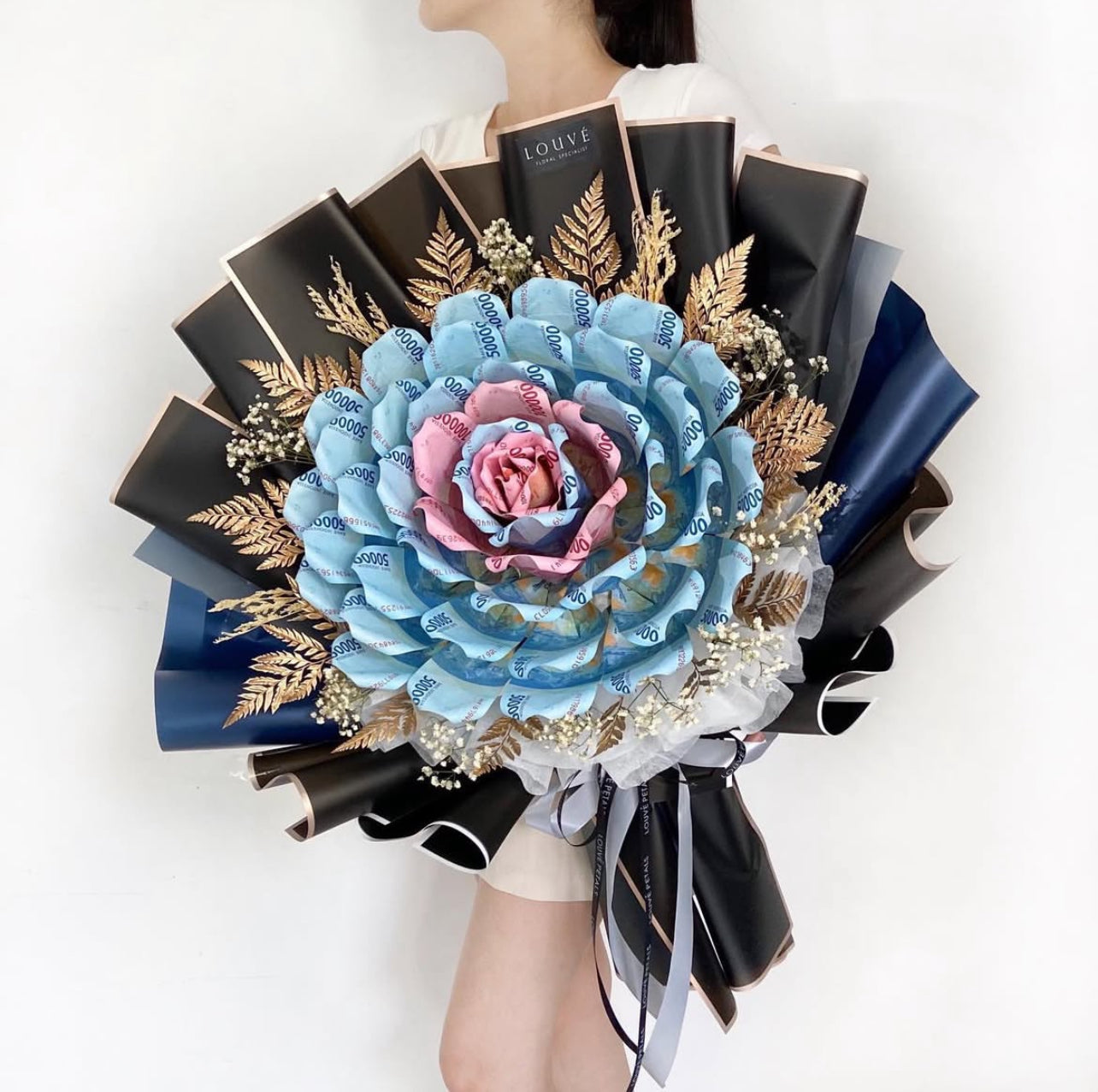 Money Bouquet - The Rosetta Single Rose (Dried Flower)