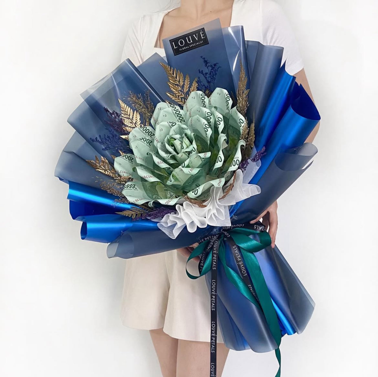 Money Bouquet - The Rosetta Single Rose (Dried Flower)