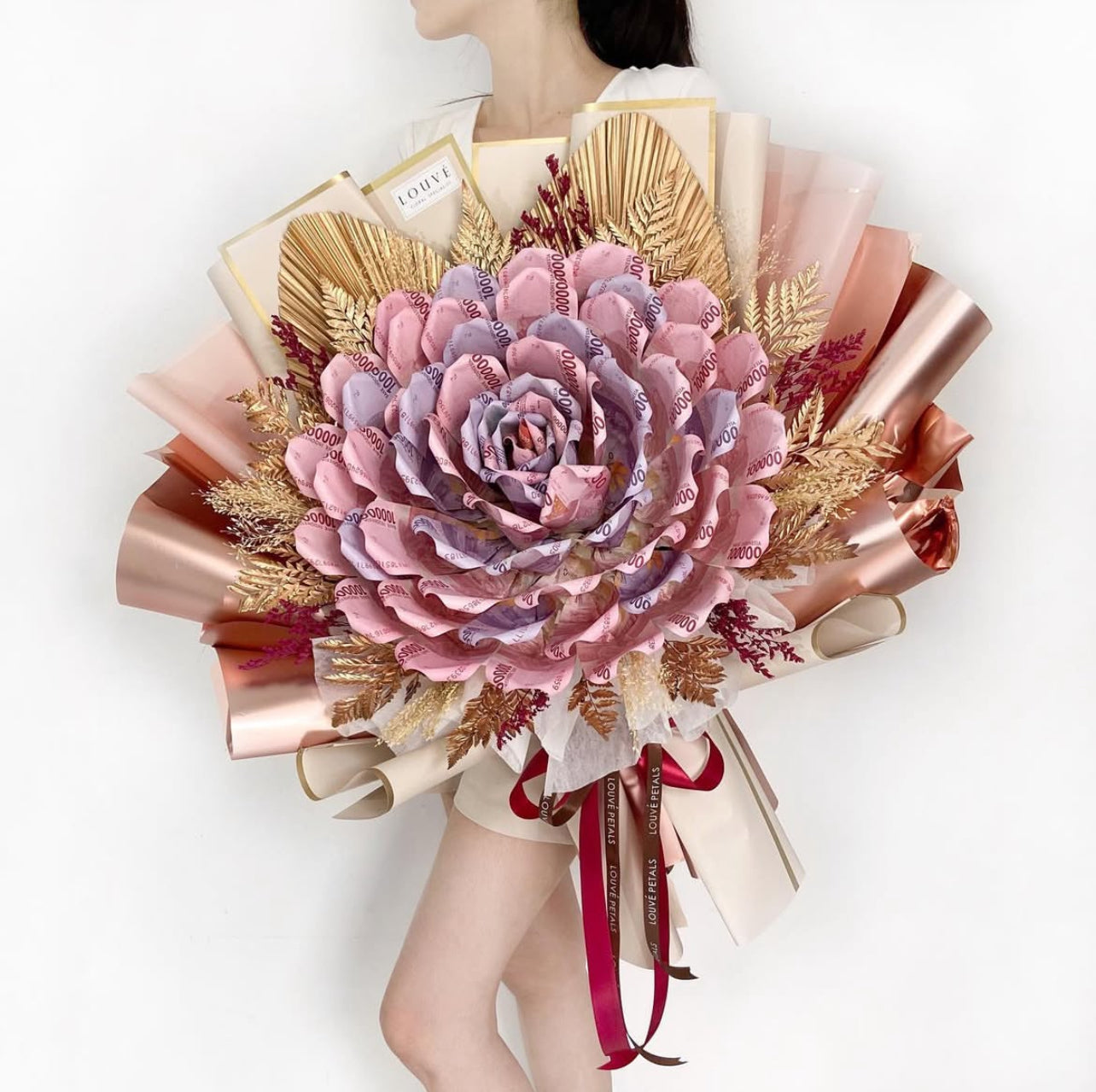 Money Bouquet - The Rosetta Single Rose (Dried Flower)