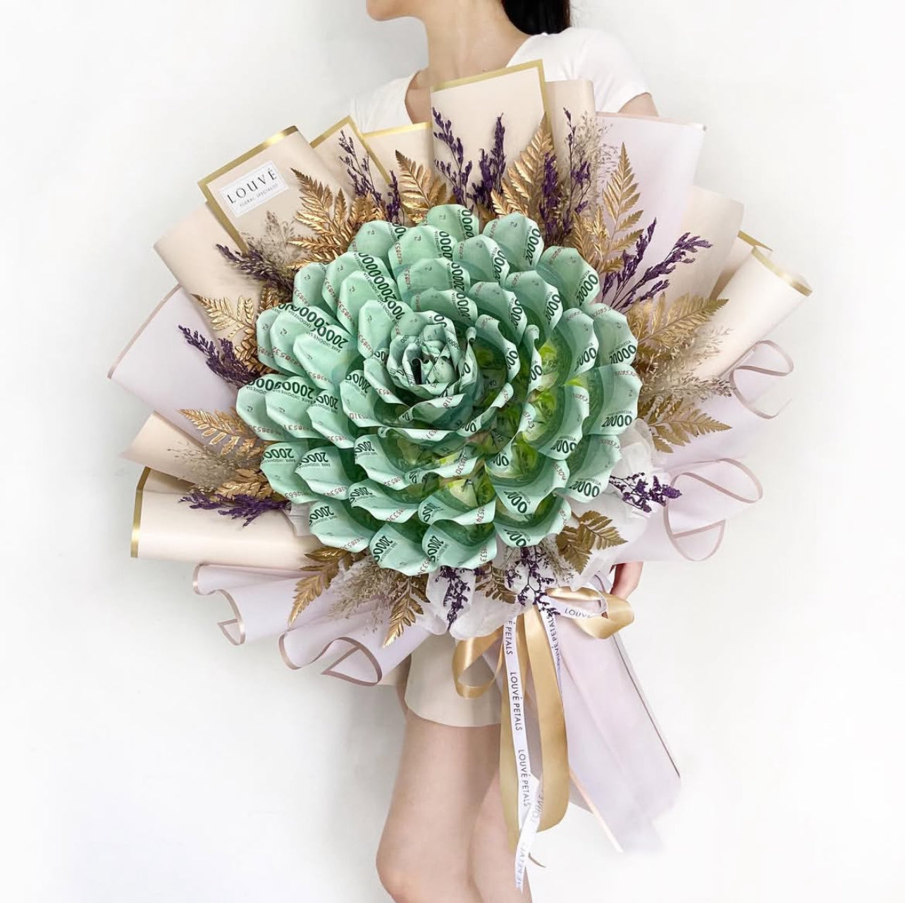Money Bouquet - The Rosetta Single Rose (Dried Flower)