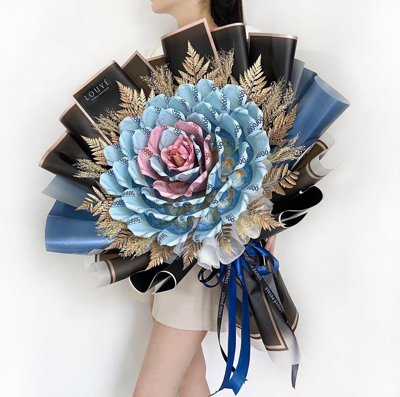 Money Bouquet - The Rosetta Single Rose (Dried Flower)