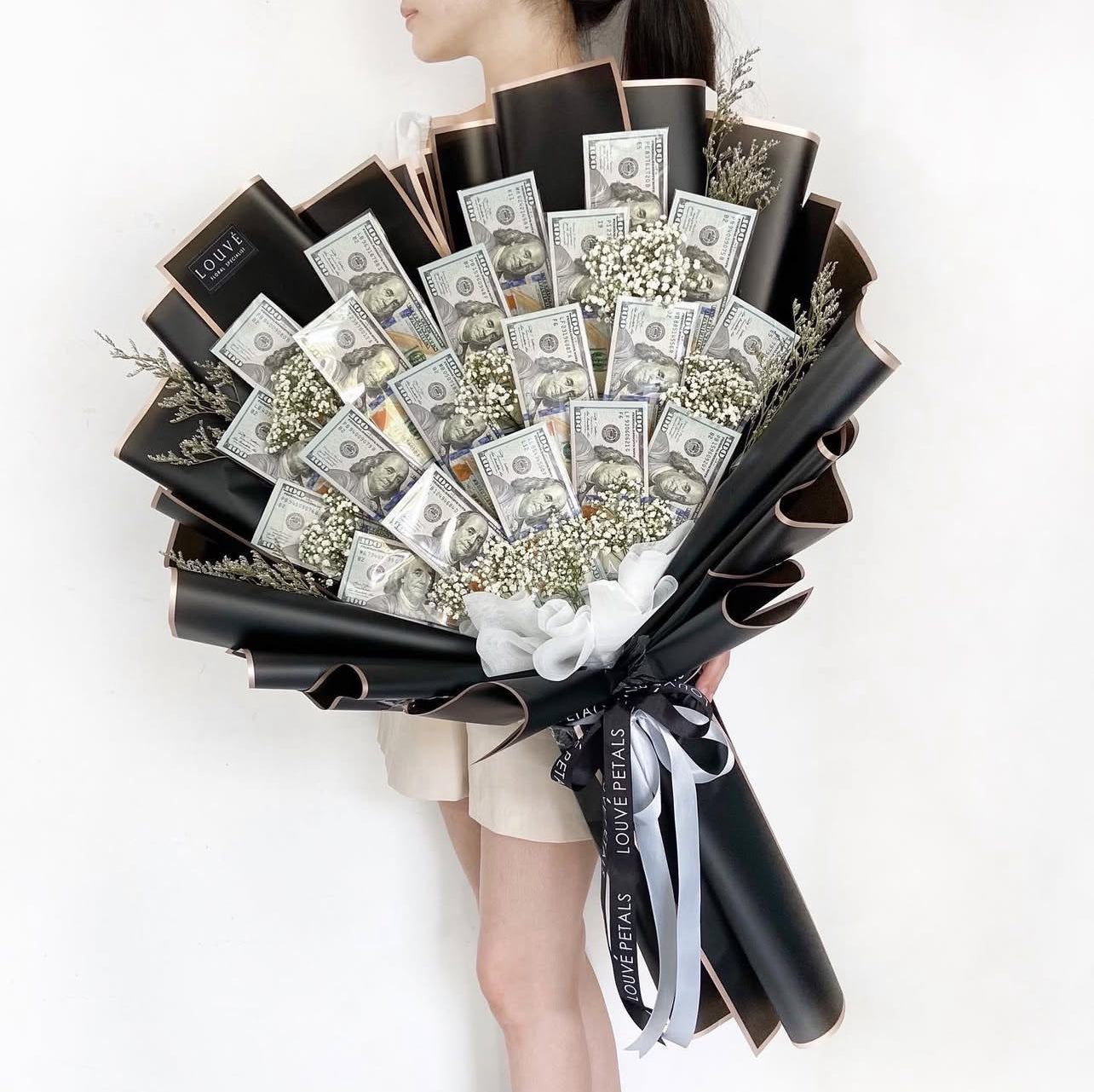 Money Bouquet - The Everbloom (Baby Breath)