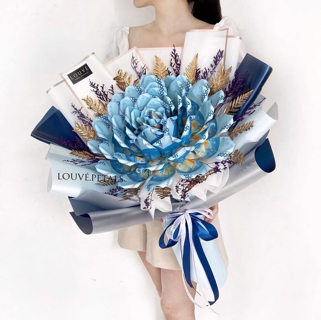 Money Bouquet - The Rosetta Single Rose (Dried Flower)